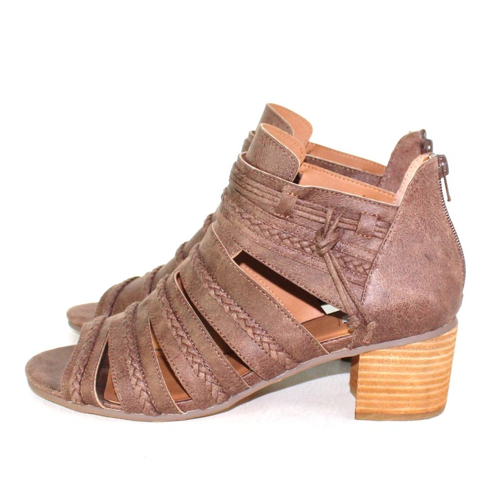 Not Rated Braided Brown Ankle Boot Women's Sz 10